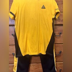 Black and yellow jogger set